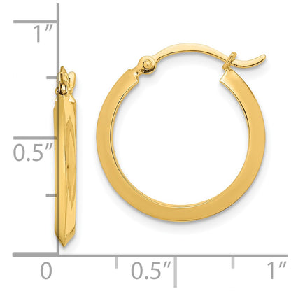 10k Polished Hoop Earrings