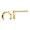 10k Polished U-Shape Tube Post Earrings