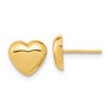 10k Polished 8mm Puffed Heart Post Earrings