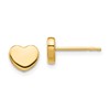 10k Polished 7mm Heart Post Earrings
