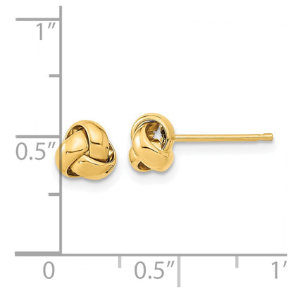 10k Polished Love Knot Post Earrings