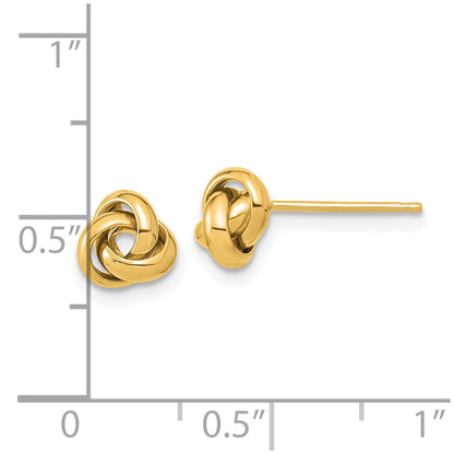 10k Polished Love Knot Post Earrings