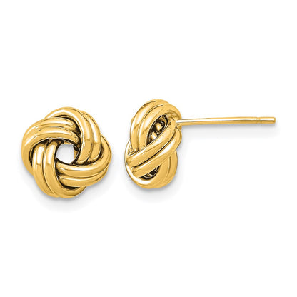 10k Polished Double Love Knot Post Earrings