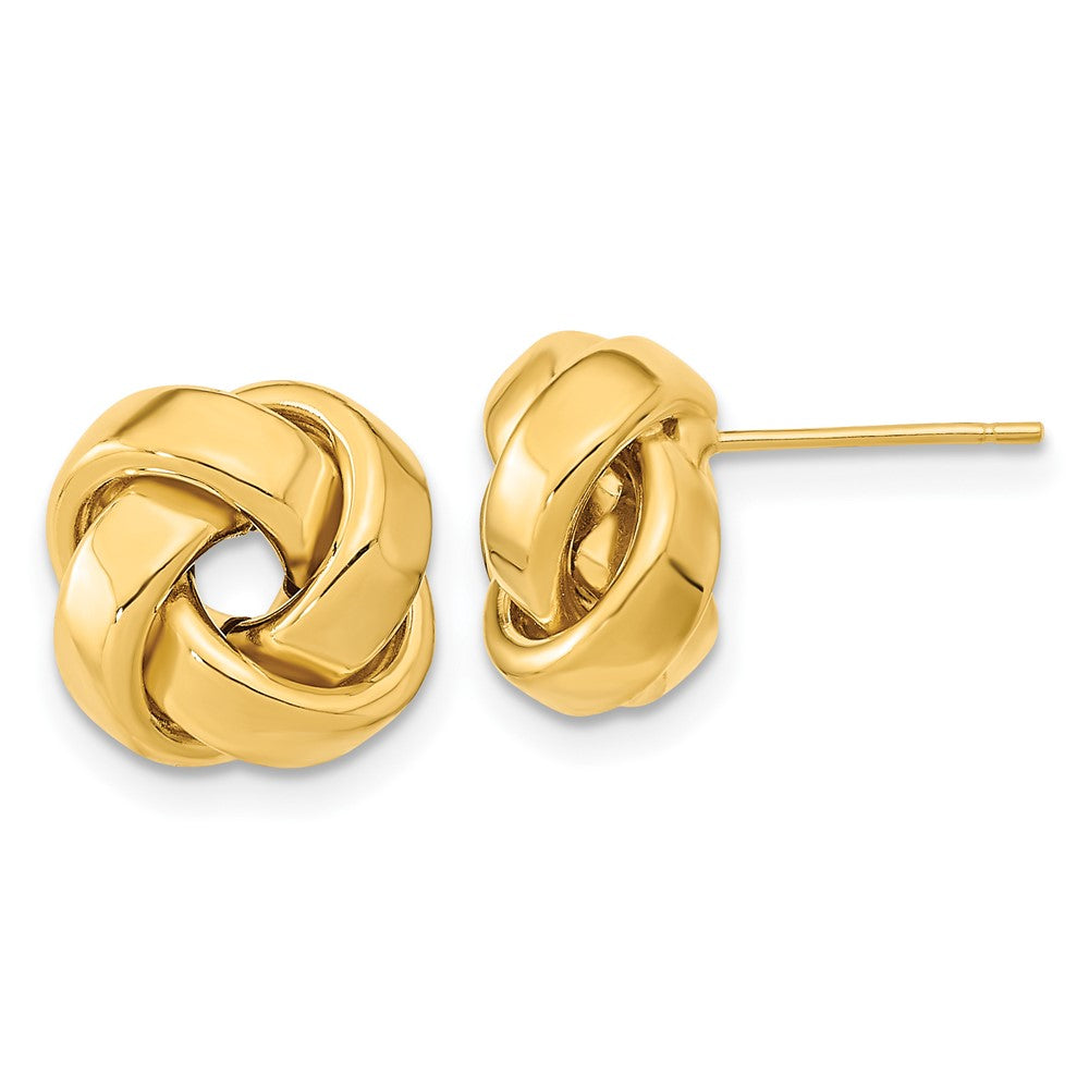 10k Polished Large Love Knot Post Earrings