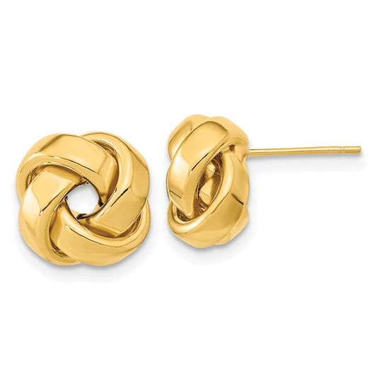 10k Polished Large Love Knot Post Earrings