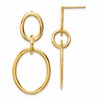 10k Circles Dangle Post Earrings