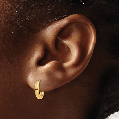 10k 1.8mm Hinged Hoop Earrings