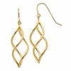 10k Twisted Dangle Shepherd Hook Earrings