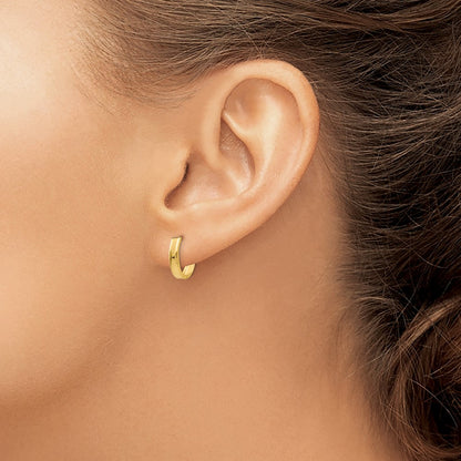 10k Polished Hinged Hoop Earrings