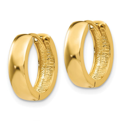 10k Round Hinged Hoop Earrings
