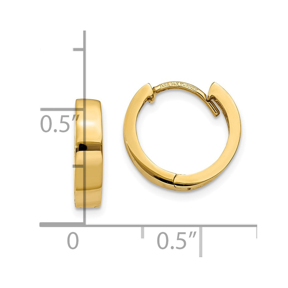 10k Round Hinged Hoop Earrings