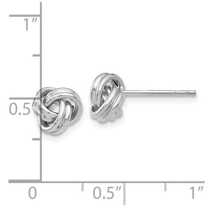 10k White Gold Love Knot Post Earrings