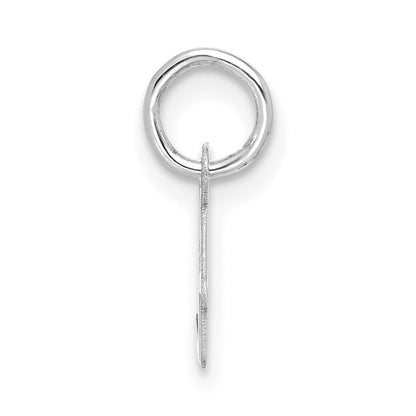 10k White Gold Small Script Initial A Charm
