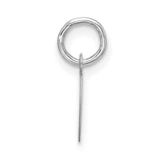 10k White Gold Small Script Initial C Charm