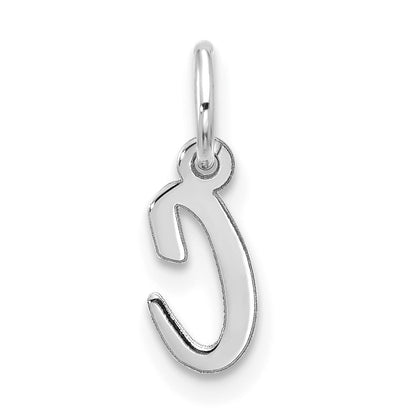 10k White Gold Small Script Initial C Charm