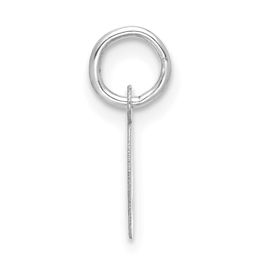 10k White Gold Small Script Initial G Charm