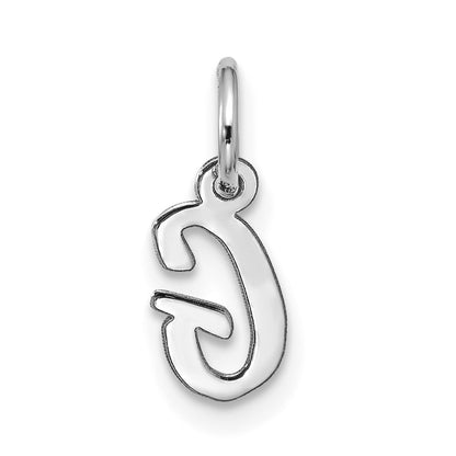 10k White Gold Small Script Initial G Charm
