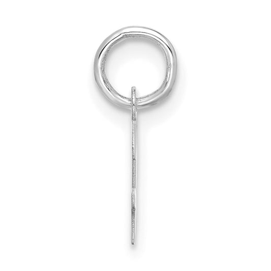 10k White Gold Small Script Initial H Charm