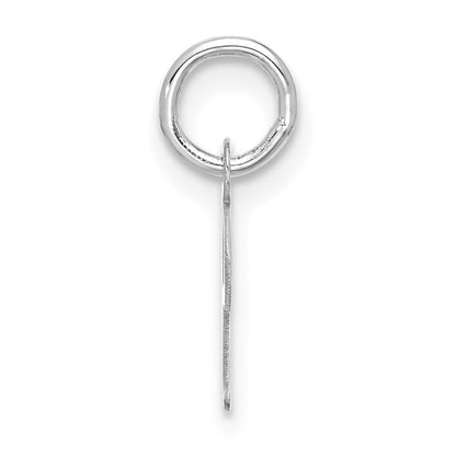 10k White Gold Small Script Initial I Charm