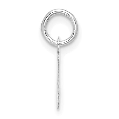 10k White Gold Small Script Initial J Charm