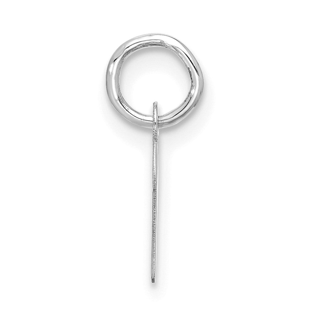 10k White Gold Small Script Initial K Charm