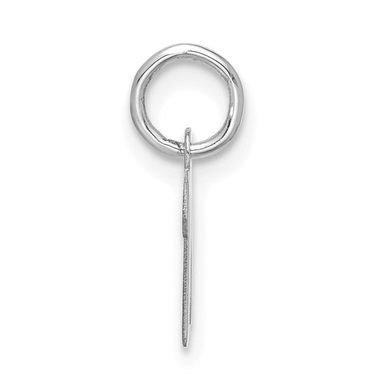 10k White Gold Small Script Initial M Charm