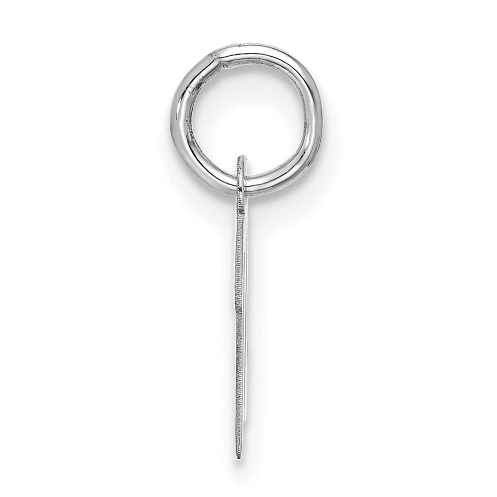 10k White Gold Small Script Initial N Charm