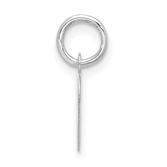 10k White Gold Small Script Initial R Charm