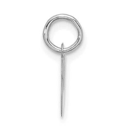 10k White Gold Small Script Initial W Charm