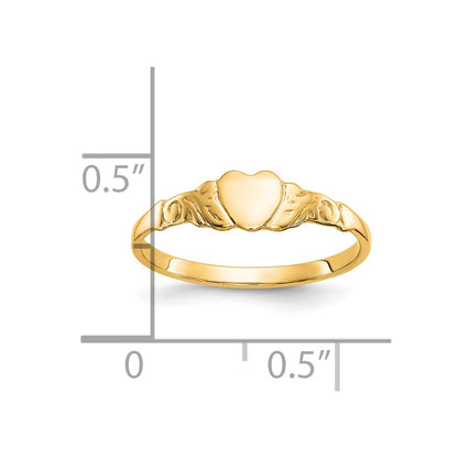 10k Heart Size 4.5 Baby / Childs Ring