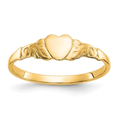 10k Heart Size 4.5 Baby / Childs Ring