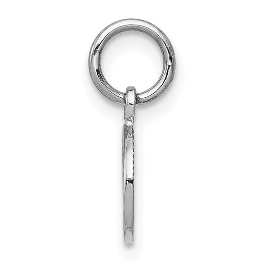 10k White Gold Small Round Angel Charm