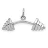 10k White Gold Barbell Charm