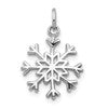 10k White Gold Polished Snowflake Charm