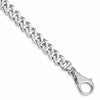 10k White Gold 8mm Hand-polished Fancy Curb Link 8 inch Bracelet