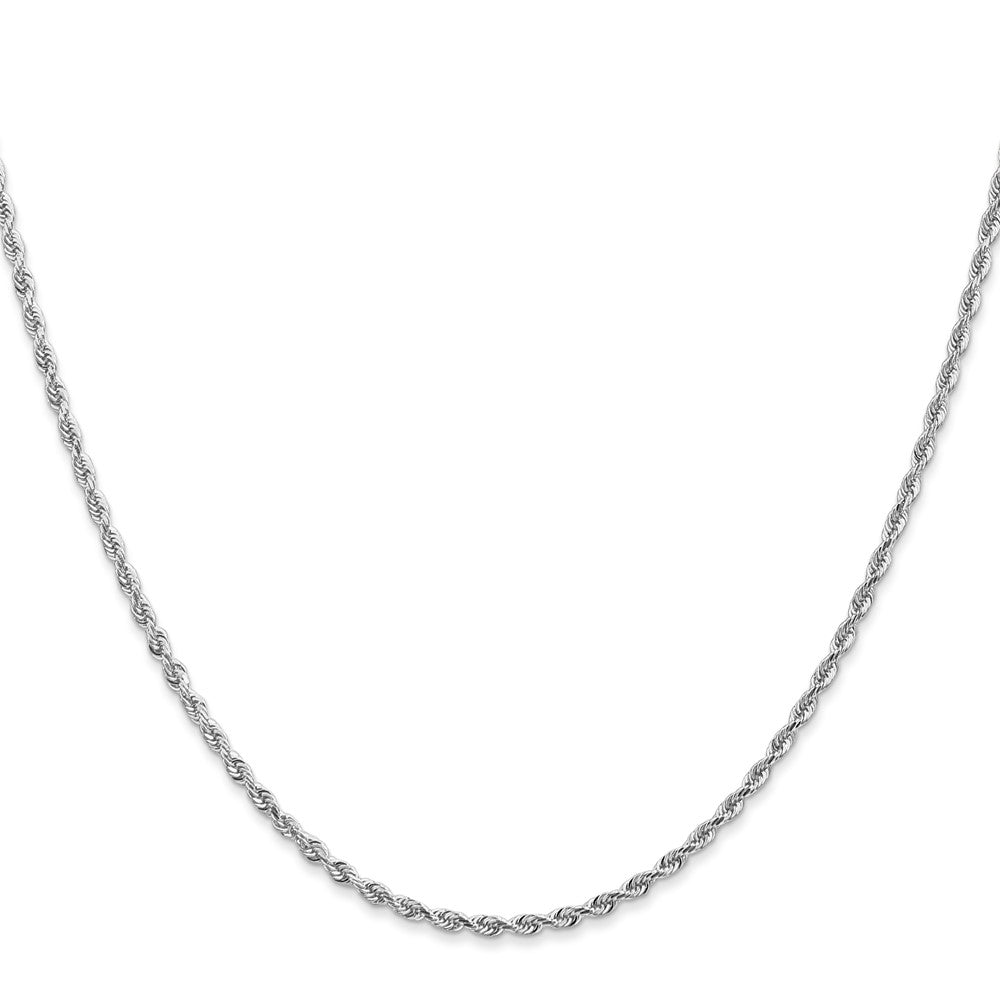 10k White Gold 2.0mm D/C Quadruple Rope Chain