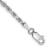 10k White Gold 2.75mm D/C Quadruple Rope Chain