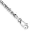 10k White Gold 3.0mm D/C Quadruple Rope Chain