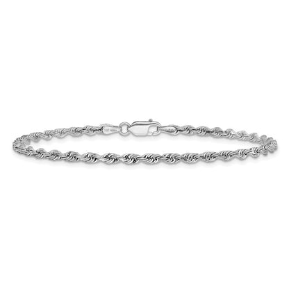 10k White Gold 3.0mm D/C Quadruple Rope Chain