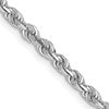 10k White Gold 3.0mm D/C Quadruple Rope Chain