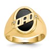 IB Goodman 10k Holds 2-1.0mm Diamonds and Oval Onyx DAD Ring Mounting