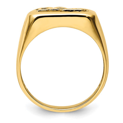IB Goodman 10k Holds 2-1.3mm Diamonds and Octagon Onyx DAD Ring Mounting