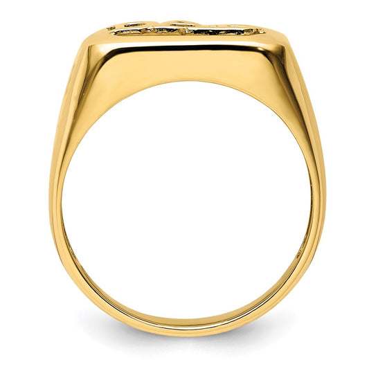 IB Goodman 10k Holds 2-1.3mm Diamonds and Octagon Onyx DAD Ring Mounting