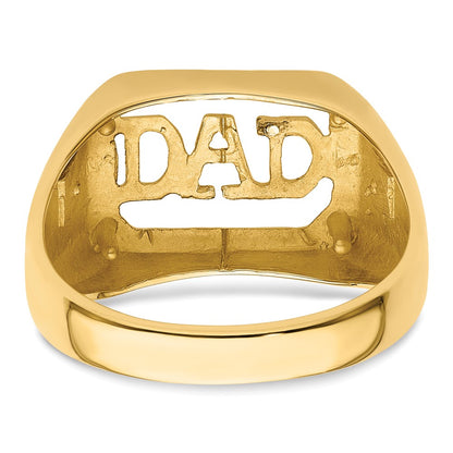 IB Goodman 10k Holds 2-1.3mm Diamonds and Octagon Onyx DAD Ring Mounting