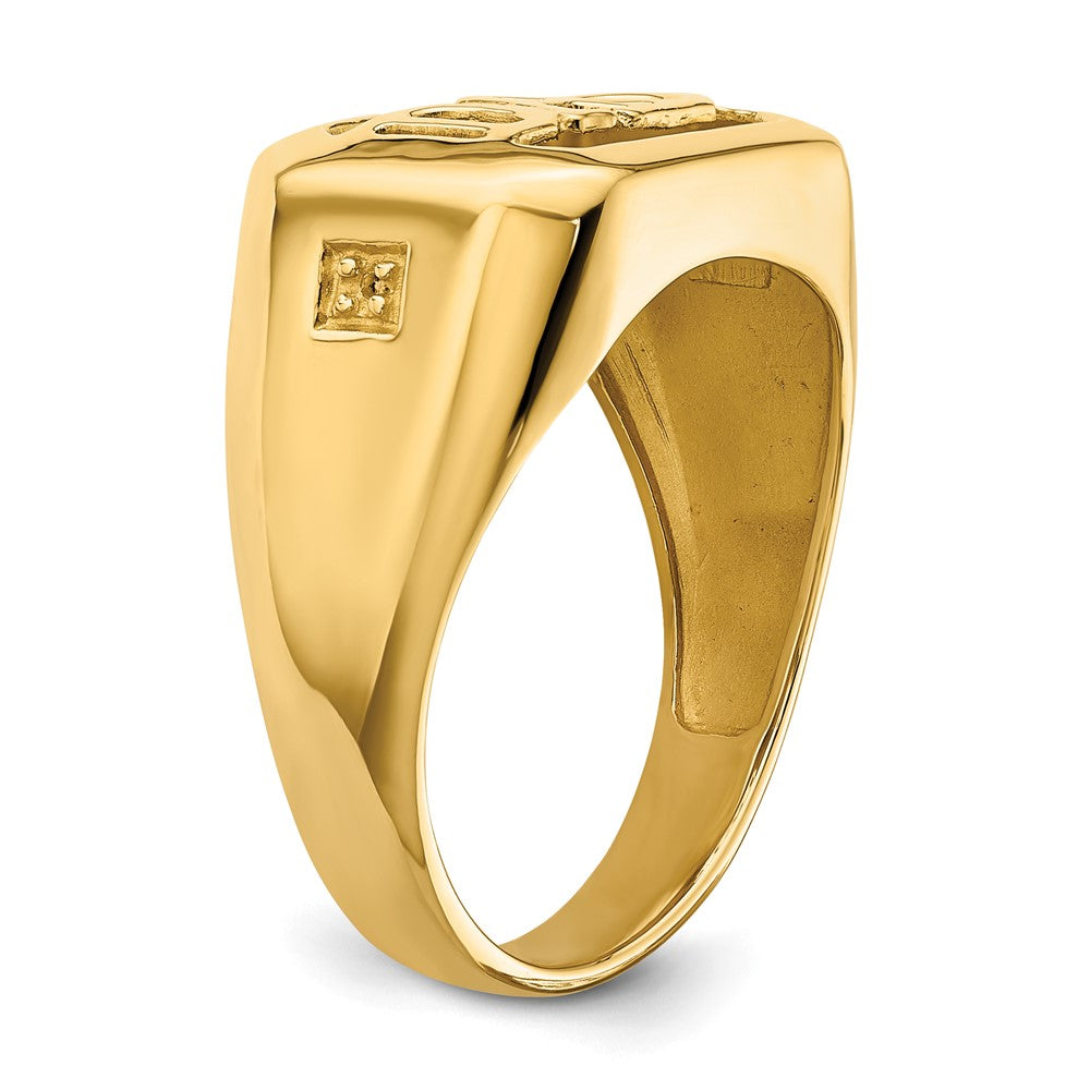 IB Goodman 10k Holds 2-1.3mm Diamonds and Octagon Onyx DAD Ring Mounting
