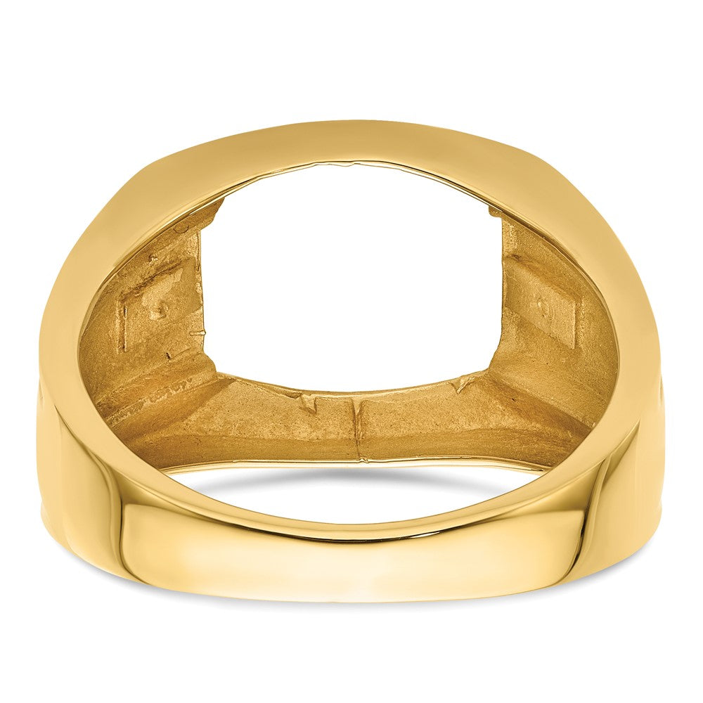 IB Goodman 10k Mens Holds 2-1.0mm Diamonds and 11.75x10 Barrel Onyx Ring Mounting
