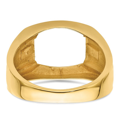 IB Goodman 10k Mens Holds 2-1.0mm Diamonds and 11.75x10 Barrel Onyx Ring Mounting