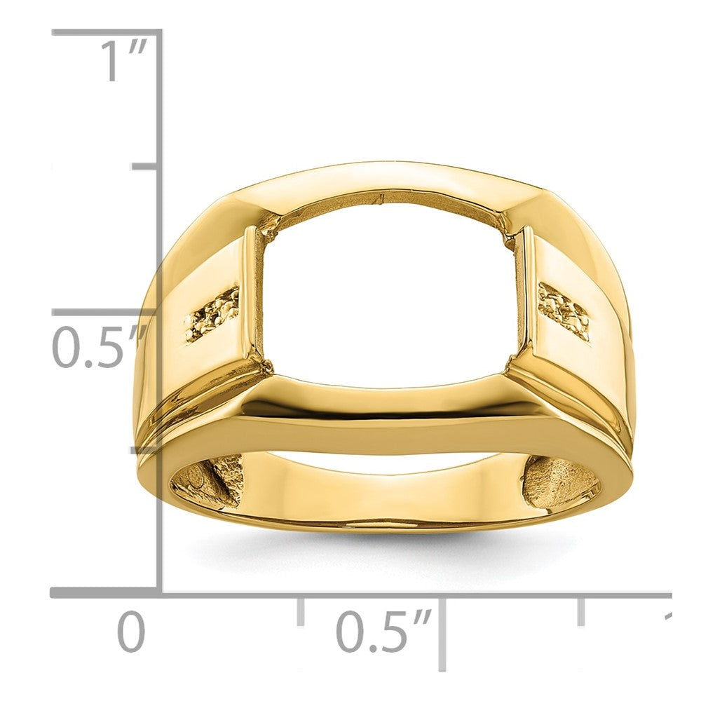 IB Goodman 10k Mens Holds 2-1.0mm Diamonds and 11.75x10 Barrel Onyx Ring Mounting
