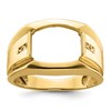 IB Goodman 10k Mens Holds 2-1.0mm Diamonds and 11.75x10 Barrel Onyx Ring Mounting