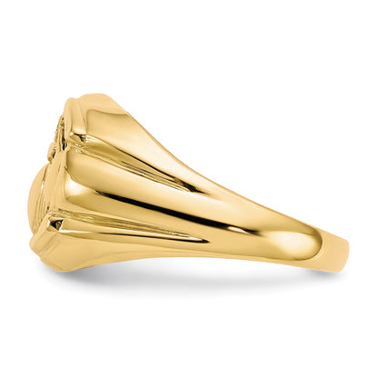 10k Onyx and Diamond Mens Claddagh Ring Mounting